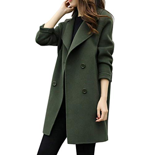 Overdose Chaqueta De Invierno para Mujer Casual Outwear Parka Cardigan Slim Coat Overcoat Invierno Abrigo