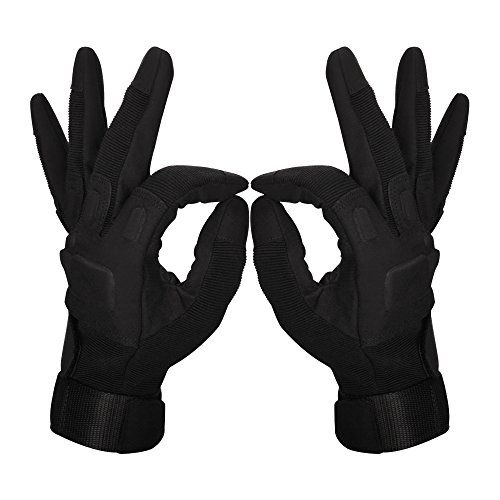 Oziral Guantes Tácticos, Guantes de Dedo Completo, Se Puede Utilizar para Camping, Senderismo, Escalada, Combate (L)