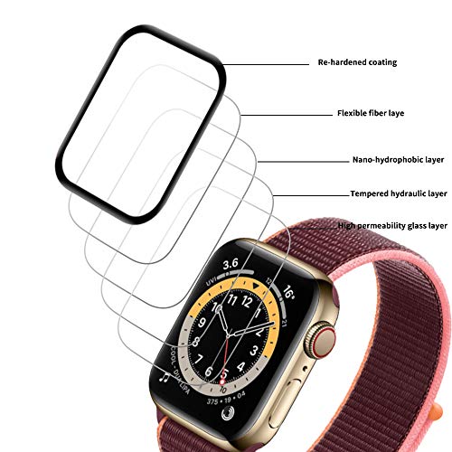 PaceBid 2 Piezas Protector para Pantalla Apple Watch Series 6/SE 44mm, Protección Completa Pet Película Suave Ultra Delgado Alta Definicion Alta Sensibilidad Protector de Pantalla