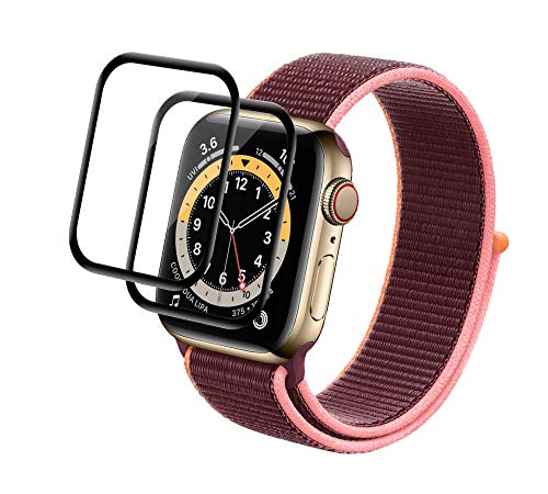 PaceBid 2 Piezas Protector para Pantalla Apple Watch Series 6/SE 44mm, Protección Completa Pet Película Suave Ultra Delgado Alta Definicion Alta Sensibilidad Protector de Pantalla