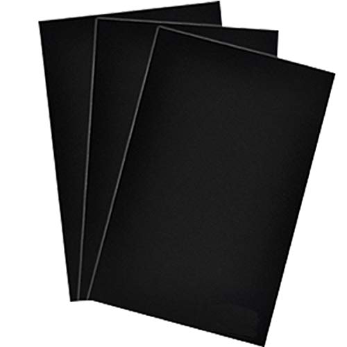 Pack de 4 Tableros de cartón pluma de doble cara, 40 x 30 cm espesor 5 MM, Color NEGRO, Cartón de espuma ligera para presentaciones, proyectos de arte y enseñanza, usos fotográficos.