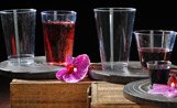 Pack de 40 elegantes vasos/tazas de postre de plástico duro transparente, desechables y reutilizables, 142 ml