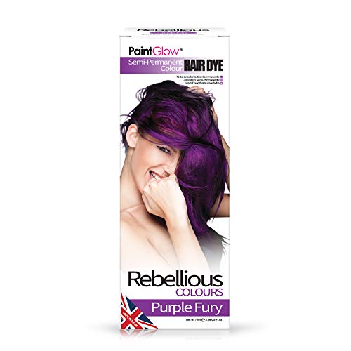 PaintGlow – Tinte Semi Permanente para cabello color morado oscuro 70 ml