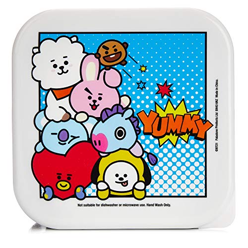 Paladone PP6210BT BT21 Juego de 3 cajas de aperitivos | Iconic LINE BTS Crossover Personajes | Regalo perfecto para amigos, familiares y fans, plástico