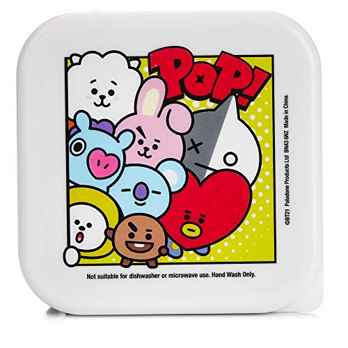 Paladone PP6210BT BT21 Juego de 3 cajas de aperitivos | Iconic LINE BTS Crossover Personajes | Regalo perfecto para amigos, familiares y fans, plástico