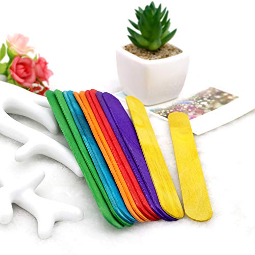 Palitos de Madera para Manualidades de Bricolaje (Multicolor (100pcs))