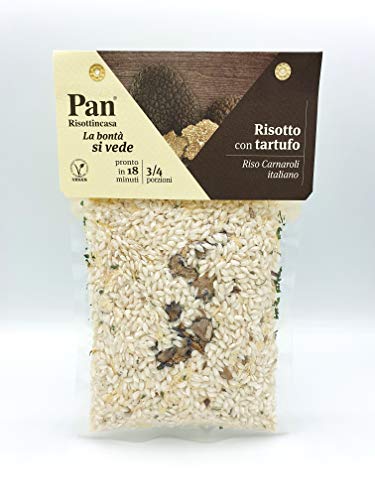 Pan - Box 6x300 g Risotto con Champiñones y Trufas: Risotto de Trufa Negra, Risotto de Trufa Blanca, Polenta con Trufa Negra, Polenta con Trufa Blanca, Risotto con Porcini, Polenta con Porcini