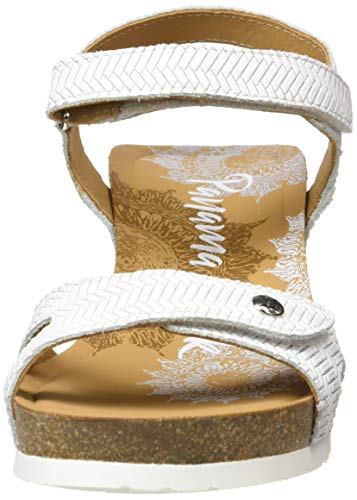 Panama Jack Julia Menorca, Sandalia con Pulsera para Mujer, Blanco Blanco B5, 39 EU