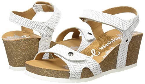 Panama Jack Julia Menorca, Sandalia con Pulsera para Mujer, Blanco Blanco B5, 39 EU