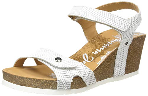 Panama Jack Julia Menorca, Sandalia con Pulsera para Mujer, Blanco Blanco B5, 39 EU