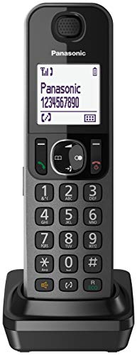 Panasonic KX-TF310 - Teléfono Fijo Inalámbrico con Supletorio Portátil (2 en 1, LCD, Teclas Grandes, Agenda de 100 Números, Bloqueo de Llamadas, Modo ECO, Reducción Ruido, Manos Libres) Color Negro