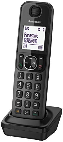 Panasonic KX-TF310 - Teléfono Fijo Inalámbrico con Supletorio Portátil (2 en 1, LCD, Teclas Grandes, Agenda de 100 Números, Bloqueo de Llamadas, Modo ECO, Reducción Ruido, Manos Libres) Color Negro