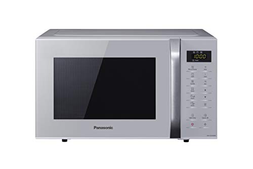 Panasonic NN-K36H - Microondas con Grill (800 W, 23 L, 5 Niveles de Potencia, Grill de Cuarzo de 1000 W, Plato Giratorio de 288 mm, Control Táctil, 11 Modos Automáticos, Bloqueo de Niños) Color Plata