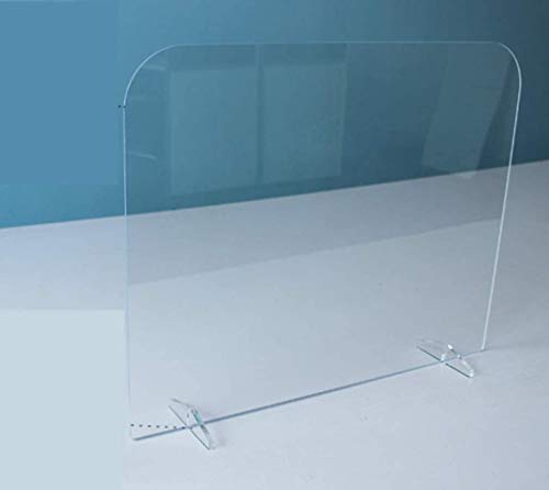 Pantalla 2pcs plexiglás, pantalla protectora de protección portátil, de vidrio de seguridad con la ventana de transacciones transparente de protección de pantalla protectora contra la tos for Contador