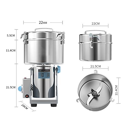 Pantalla de la máquina eléctrica en polvo de grano Molino Grinder 2500g de alta velocidad de hierba de la especia molino comercial en polvo seco de la máquina amoladora de la hierba cereales de grano