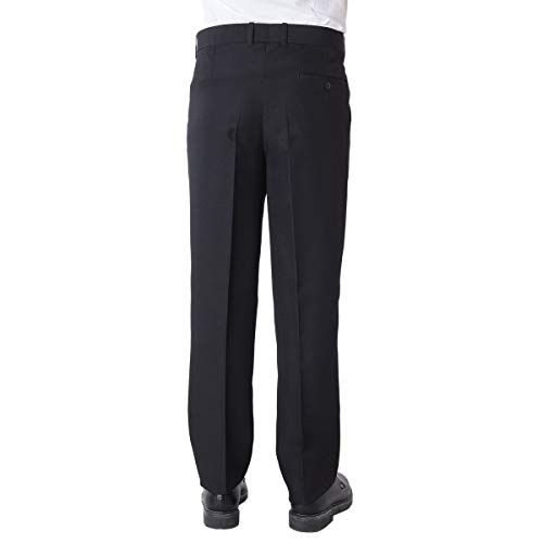 Pantalón Camarero Hombre Color Negro/Marino - Tallas Grandes - Camarero, músico, Conductor autobús, Uniformes, etc. (38, Negro)