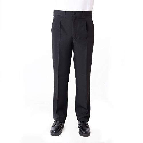 Pantalón Camarero Hombre Color Negro/Marino - Tallas Grandes - Camarero, músico, Conductor autobús, Uniformes, etc. (38, Negro)