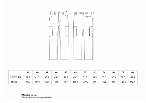 Pantalon multibolsillo Trabajo B1430 verde (40, VERDE)