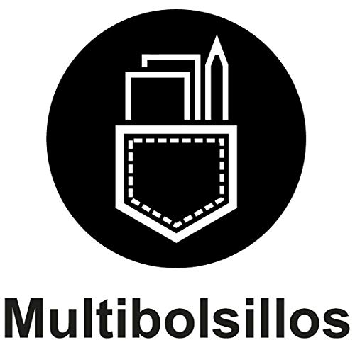 Pantalon multibolsillo Trabajo B1430 verde (40, VERDE)