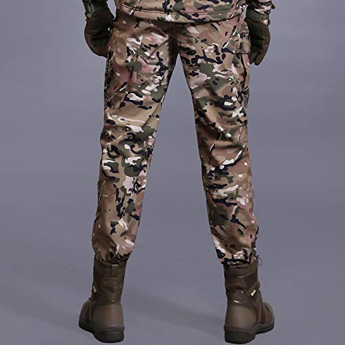 Pantalones de Trabajo de Combate del ejército para Hombre, Ropa de Trabajo, Pantalones Militares para Exteriores, Pantalones cálidos para Caminar, Escalar, Rectos y Lavados XX-Large