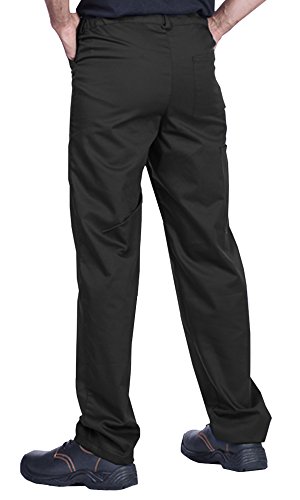 Pantalones de trabajo para hombre, S - XXXL, Pantalones de seguridad, Made in EU, Azul, Rojo, Verde, Bianco (XXXL, Negro)