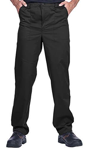 Pantalones de trabajo para hombre, S - XXXL, Pantalones de seguridad, Made in EU, Azul, Rojo, Verde, Bianco (XXXL, Negro)