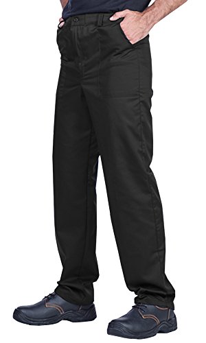 Pantalones de trabajo para hombre, S - XXXL, Pantalones de seguridad, Made in EU, Azul, Rojo, Verde, Bianco (XXXL, Negro)