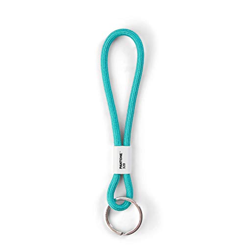 Pantone Design-Schlüsselband Key Chain Short | Schlüsselanhänger Robust und farbenfroh | Kurz 320 C |Türkis Llavero Resistente y Colorido, Color Turquesa, Nailon, 18 cm