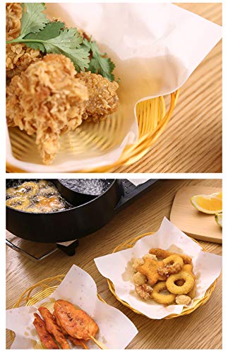 Papel absorbente de aceite para alimentos fritos y tempura, extra grueso, paquete de 50 hojas, 19,7 cm x 21,8 cm