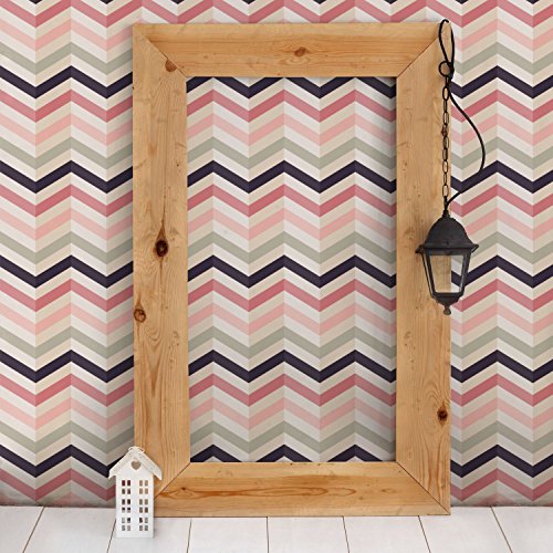 Papel pintado no tejido Premium – Polvo Chevron – Mural ancho