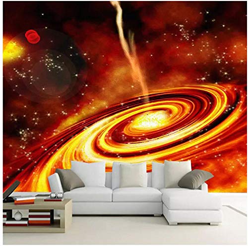 Papel tapiz fotográfico personalizado 3D Dream Red Universe Vía Láctea Fondo Mural-300cm (W) x 200cm (H) (9'8 '' x 6'5 '') ft