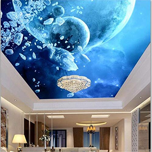 Papel Tapiz Personalizado 3D Mural Sueño Estrellado Vía Láctea Planeta Mural Superior Sala De Estar Dormitorio Papel Tapiz 3D Nuevo Papel De Parede, Tamaño: Aproximadamente 350X245 Cm