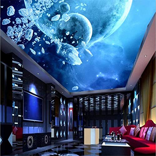 Papel Tapiz Personalizado 3D Mural Sueño Estrellado Vía Láctea Planeta Mural Superior Sala De Estar Dormitorio Papel Tapiz 3D Nuevo Papel De Parede, Tamaño: Aproximadamente 350X245 Cm