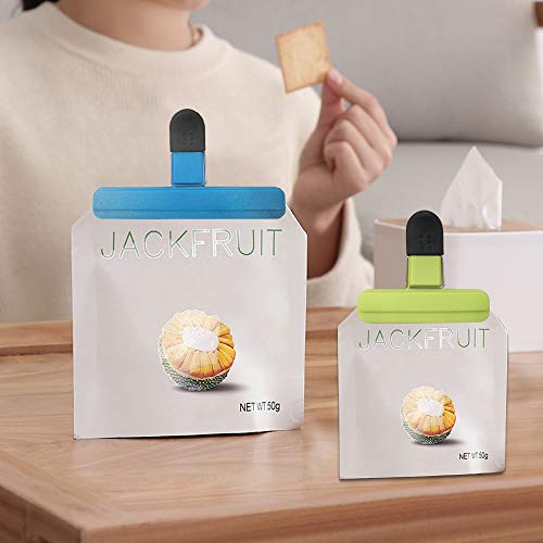 Paquete de 12 clips para bolsas de chips, SourceTon resistentes para alimentos (6 grandes y 6 pequeños) colores surtidos para bolsas de café y alimentos