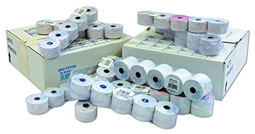 Paquete de 50 unidades. Rollos papel homologados para caja registradora 57 mm x 30 mt primera calidad.