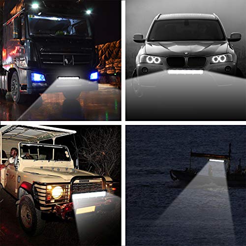 Par LED Light Bar 8" 60W 6000LM COB LED Bar Antivaho Ampolla Barra de LED de trabajo 4x4 Lente LED Linterna Off-Road 4x4 SUV Proyector de motocicleta Led al aire libre Lámpara de Garaje Jardín IP65