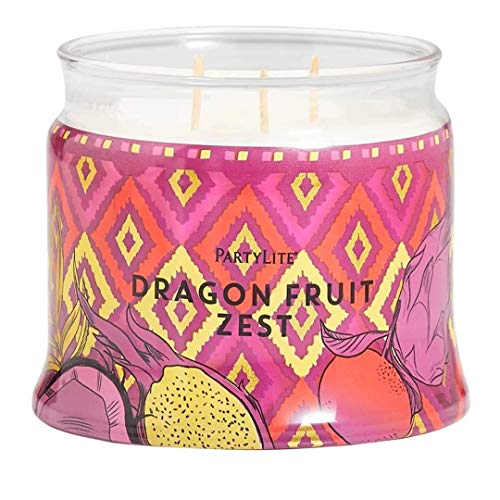 PartyLite - Vela con 3 mechas de fruta del dragón