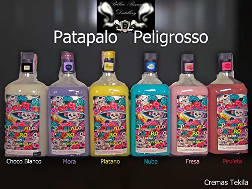 Patapalo Peligrosso Cremas con Tequila- Fresa- Botella 1L SIN LACTOSA