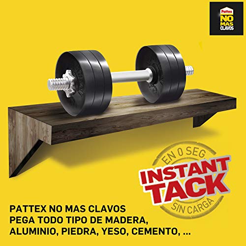 Pattex No Más Clavos Original, adhesivo de montaje resistente, pegamento extrafuerte para madera, metal y más, adhesivo blanco instantáneo, 1 tubo x 100 g