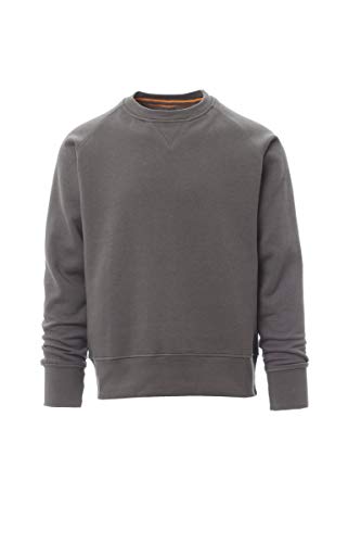 PAYPER Mistral+ - Sudadera con Cuello Redondo de Manga Larga para Hombre, Mezcla de algodón, puños con Cintura elástica Color Gris Ahumado Grigio Smoke S