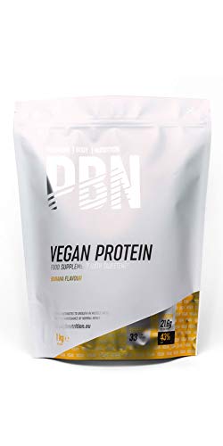 PBN - Paquete de proteínas para veganos, 1 kg (sabor plátano)