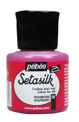 Pebeo Setasilk - Pintura para seda, 45 ml, color frambuesa