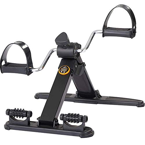 Pedalear ejercitador Mini plegable bicicleta estática cubierta aptitud brazo y pierna con el ejercicio de la exhibición digital Venta ambulante Máquina ajustable aparatos de ejercicios de rehabilitaci