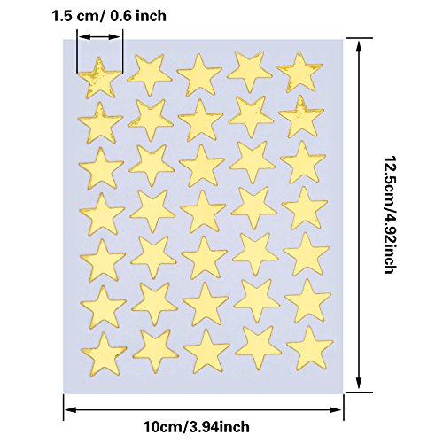 Pegatinas de Estrella Doradas 1750 Piezas Estrellas Adhesivas