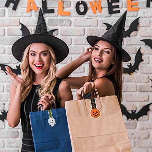 Pegatinas de Regalo de Halloween en Calabaza 10 Hojas Etiquetas Adhesivas de Regalo de Fiestas Pegatinas Selladas para Bolsas de Dulce, Cajas de Aperitivos, Sobre de Felicitación