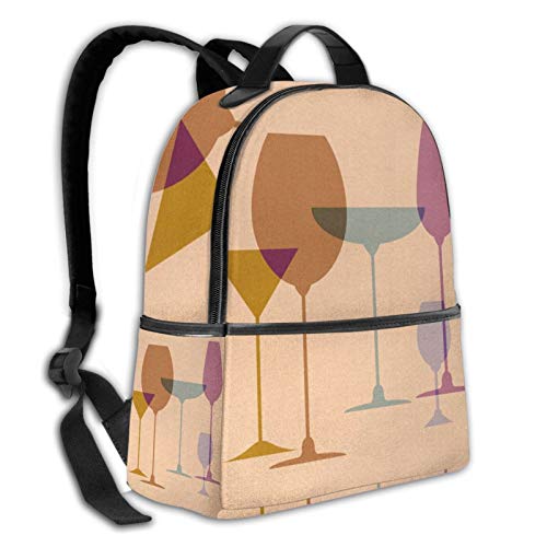 PEIGJH Mochilas Escolares Bolsa Daypack Mochila Tipo Casual para Niños Niñas para Portátiles Netbooks Copa de Vino