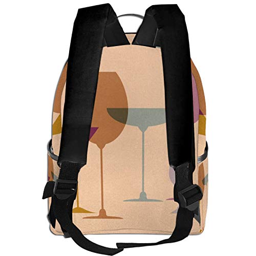 PEIGJH Mochilas Escolares Bolsa Daypack Mochila Tipo Casual para Niños Niñas para Portátiles Netbooks Copa de Vino