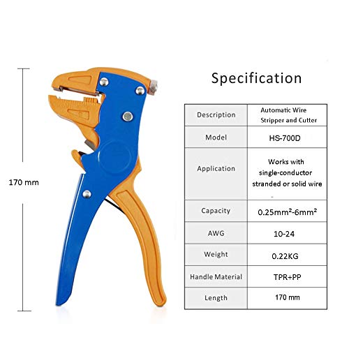 Pelacables automático y cortador, herramienta para pelar cables 2 en 1 para reparaciones electrónicas y automotrices