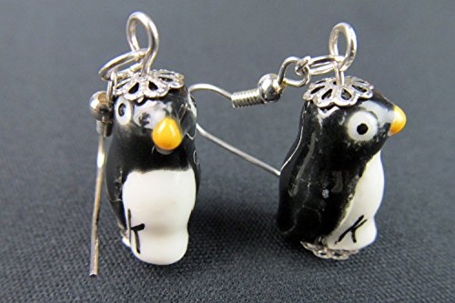 pendientes pendientes de pingüino Pingüinos Miniblings polo sur colas de porcelana mar