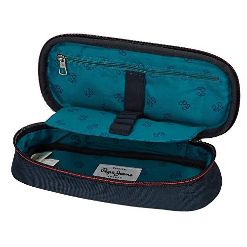 Pepe Jeans Ian - Estuche con Organizador, 22 cm, Azul